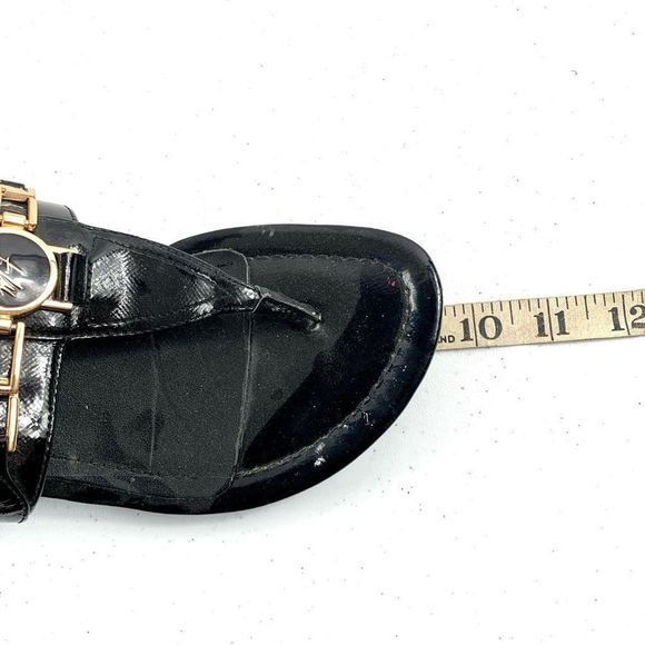 Marc Fisher Women’s Sz 9M Black Thing Heel Metal Detail Sandals - Picture 10 of 10